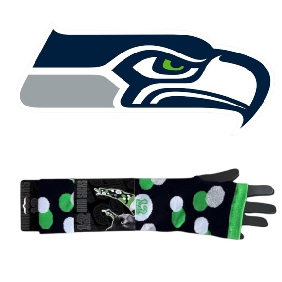 Seahawks Sweaters - NWT Seattle Seahawks Winter Arm Socks Super Bowel 2026